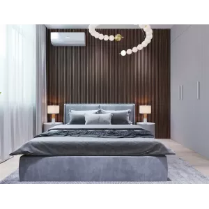 Акустическая панель Cosca Décor, черный войлок, 2750х600х19мм, рейки МДФ дуб Старинный натуральный Акустическая панель Cosca Décor, черный войлок, 2750х600х19мм, рейки МДФ дуб Старинный натуральный