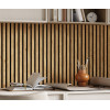Акустическая панель Cosca Décor, черный войлок, 1200х600х19мм, рейки МДФ дуб Медный