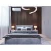 Акустическая панель Cosca Décor, черный войлок, 1200х600х19мм, рейки МДФ дуб Старинный натуральный