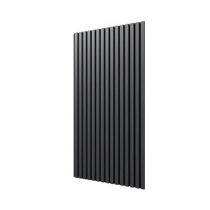 Акустическая панель Cosca Décor, черный войлок, 1200х600х21мм, рейки МДФ, шпон дуб антрацит темно-серый Акустическая панель Cosca Décor, черный войлок, 1200х600х21мм, рейки МДФ, шпон дуб антрацит темно-серый