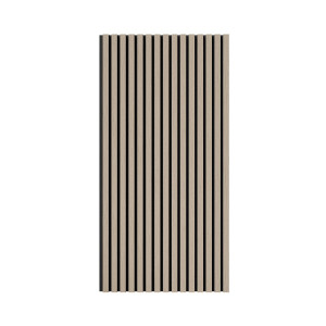 Акустическая панель Cosca Décor, черный войлок, 1200х600х21мм, рейки МДФ, шпон дуб латте бежевый Акустическая панель Cosca Décor, черный войлок, 1200х600х21мм, рейки МДФ, шпон дуб латте бежевый