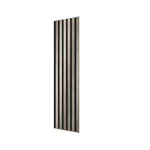 Комплект акустических панелей Cosca Décor, черный войлок, 1200х300х19мм, рейки ЭКОПОЛИМЕР, платина матовая/2шт.
