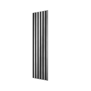 Комплект акустических панелей Cosca Décor, черный войлок, 1200х300х19мм, рейки ЭКОПОЛИМЕР, хром матовый/2шт.