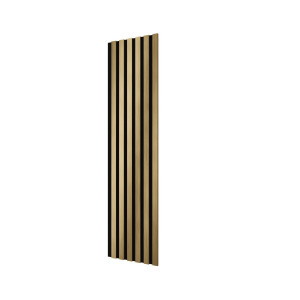 Комплект акустических панелей Cosca Décor, черный войлок, 1200х300х19мм, рейки ЭКОПОЛИМЕР, золото матовое/2шт.