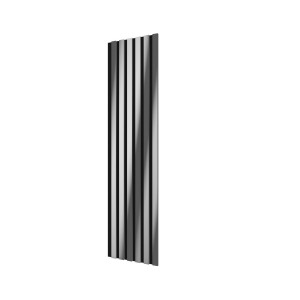 Комплект акустических панелей Cosca Décor, черный войлок, 1200х300х19мм, рейки ЭКОПОЛИМЕР, хром/2шт.