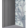 Акустическая панель Cosca Décor, черный войлок, 600х600х21мм, рейки МДФ, шпон дуб ардженто светло-серый
