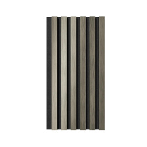 Комплект акустических панелей Cosca Décor, черный войлок, 600х300х19мм, рейки ЭКОПОЛИМЕР, платина матовая/2шт.