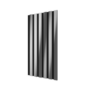 Комплект акустических панелей Cosca Décor, черный войлок, 600х300х19мм, рейки ЭКОПОЛИМЕР, хром/2шт.