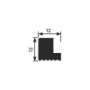 Заглушка Cosca Décor ZL006, 12х12, 2800мм, левая, для рейки RX006, Экополимер/120