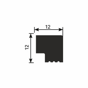 Заглушка Cosca Décor ZP006, 12х12, 2800мм, правая, для рейки RX006, Экополимер/120