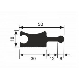 Рейка Cosca Décor RX008, 50х18, 2800мм, Экополимер/24