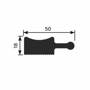 Заглушка Cosca Décor ZL008, 50х18, 2800мм, левая, для рейки RX008, Экополимер/21