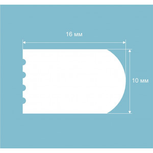 Молдинг Cosca Décor MX053, 10х16, 2800мм, Экополимер/106
