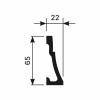 Молдинг Cosca Décor MX050, 65х22, 2000мм, Экополимер/16