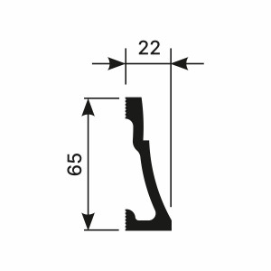 Молдинг Cosca Décor MX050, 65х22, 2000мм, Экополимер/16 Молдинг Cosca Décor MX050, 65х22, 2000мм, Экополимер/16