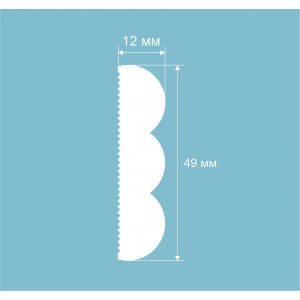 Молдинг Cosca Décor MX052, 49х12, 2000мм, Экополимер/20