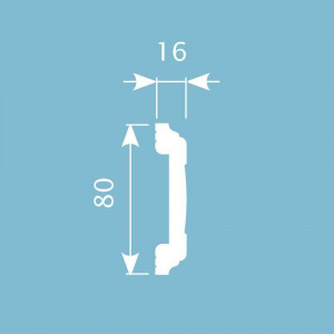 Молдинг Cosca Décor MX007, 80х16, 2000мм, Экополимер/13 Молдинг Cosca Décor MX007, 80х16, 2000мм, Экополимер/13