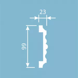 Молдинг Cosca Décor MX021, 99х23, 2000мм, Экополимер/17 Молдинг Cosca Décor MX021, 99х23, 2000мм, Экополимер/17