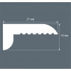 Плинтус Cosca Décor PL015, 10х21, 2000мм, Экополимер/72
