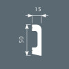 Плинтус Cosca Décor PX013, 50х15, 2000мм, Экополимер/14