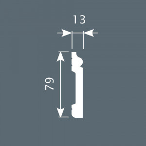 Плинтус Cosca Décor PX002, 79х13, 2000мм, Экополимер/13 Плинтус Cosca Décor PX002, 79х13, 2000мм, Экополимер/13