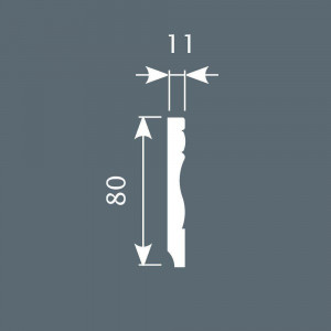 Плинтус Cosca Décor PX015, 80х11, 2000мм, Экополимер/10 Плинтус Cosca Décor PX015, 80х11, 2000мм, Экополимер/10