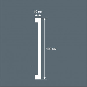 Плинтус Cosca Décor PX057, 100х10, 2000мм, Экополимер/30
