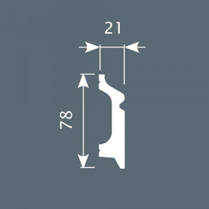 Плинтус Cosca Décor PX001, 78х21, 2000мм, Экополимер/9 Плинтус Cosca Décor PX001, 78х21, 2000мм, Экополимер/9