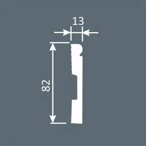 Плинтус Cosca Décor PX032, 82х13, 2000мм, Экополимер/13 Плинтус Cosca Décor PX032, 82х13, 2000мм, Экополимер/13
