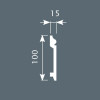 Плинтус Cosca Décor PX026, 100х15, 2000мм, Экополимер/7