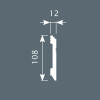 Плинтус Cosca Décor PX005, 108х12, 2000мм, Экополимер/8