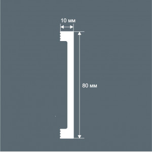 Плинтус Cosca Décor PX058, 80х10, 2000мм, Экополимер/20