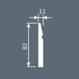 Плинтус Cosca Décor PX031, 82х11, 2000мм, Экополимер/18 Плинтус Cosca Décor PX031, 82х11, 2000мм, Экополимер/18