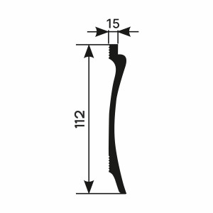 Плинтус Cosca Décor PX046, 112х15, 2000мм, Экополимер/9