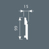 Плинтус Cosca Décor PX027, 99х15, 2000мм, Экополимер\10