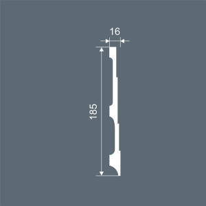Плинтус Cosca Décor PX044, 185х16, 2000мм, Экополимер/15