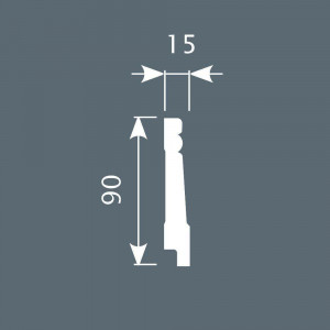 Плинтус Cosca Décor PX016, 90х15, 2000мм, Экополимер/6 Плинтус Cosca Décor PX016, 90х15, 2000мм, Экополимер/6