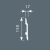 Плинтус Cosca Décor PX007, 150х17, 2000мм, Экополимер/13