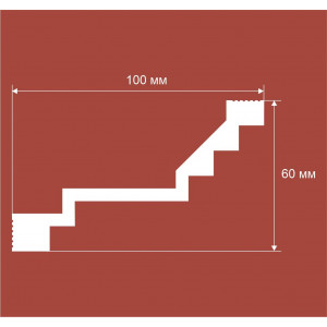 Карниз Cosca Décor KX081, 60х100, 2000мм, Экополимер/16