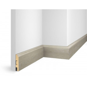 Плинтус Cosca Décor ЕP07 NanoFlex, дуб Светлый, 80x16x2400 мм, МДФ