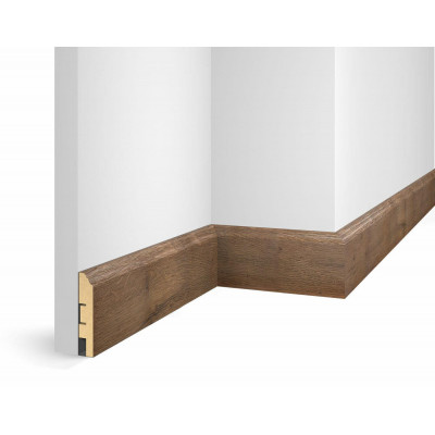 Плинтус Cosca Décor WP07, экошпон, дуб Муссон, 80x16x2400 мм, МДФ