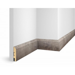 Плинтус Cosca Décor WP07, экошпон, дуб Понца, 80x16x2400 мм, МДФ