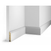 Плинтус Cosca Décor AP07 под покраску, белый, 80x16x2400 мм, МДФ