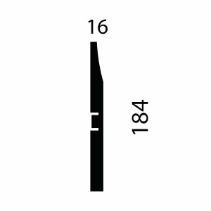 Плинтус Cosca Décor AP25 под покраску, белый, 184x16x2400 мм, МДФ