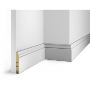 Плинтус Cosca Décor AP10 под покраску, белый, 100x16x2400 мм, МДФ