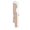 Плинтус Cosca Décor AP29 под покраску, белый, с пазом под 20 молдинг, 102x16x2400 мм, МДФ