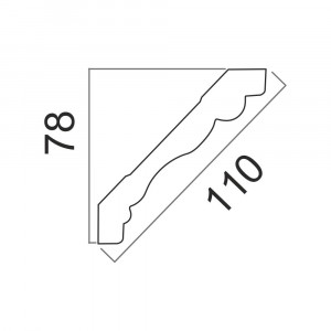 Карниз Cosca Décor 110, Золотой, A1011/GS2