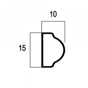 130-3 Молдинг Cosca Décor 15, Дуб тёмный