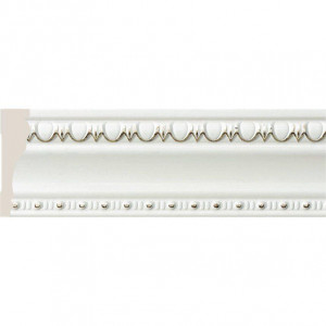 Плинтус Cosca Décor потолочный 90, Слоновая кость, T90(2)/W25