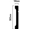 Напольный плинтус B90V1L HIWOOD